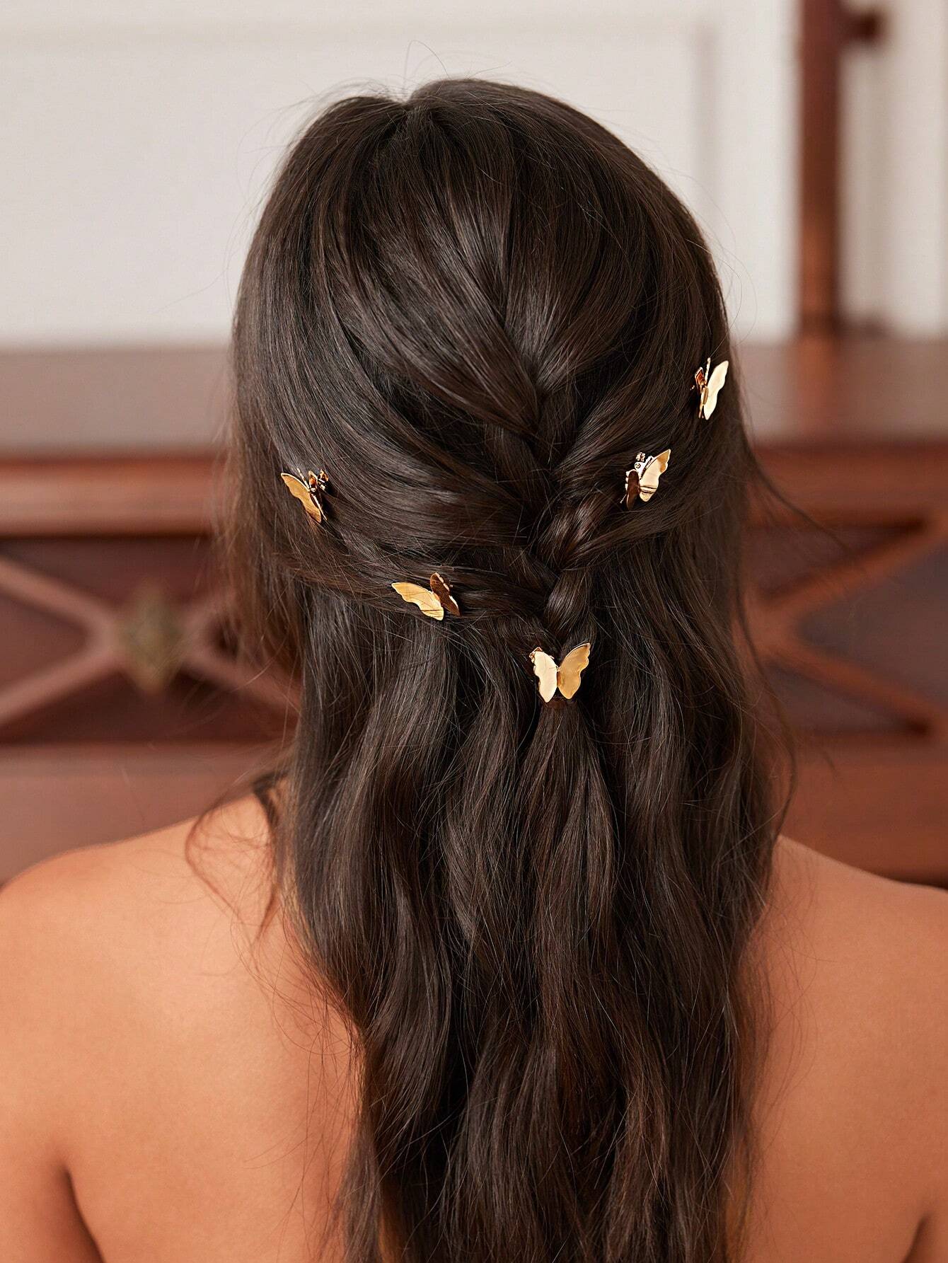  | SHEIN Belle 5pcs/Set Women's Luxury And Cute Butterfly/Butterfly-Shaped Metal Hairpins, Perfect For Wedding And Honeymoon Hair Clips Claw Clips Hair Claws Hair Slide Hair Barrettes | Hair Accessories | Shein | OneHub