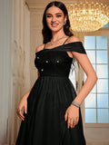  | SHEIN Belle Off-the-shoulder Neckline Sequined A-line Bridesmaid Dress | Dress | Shein | OneHub