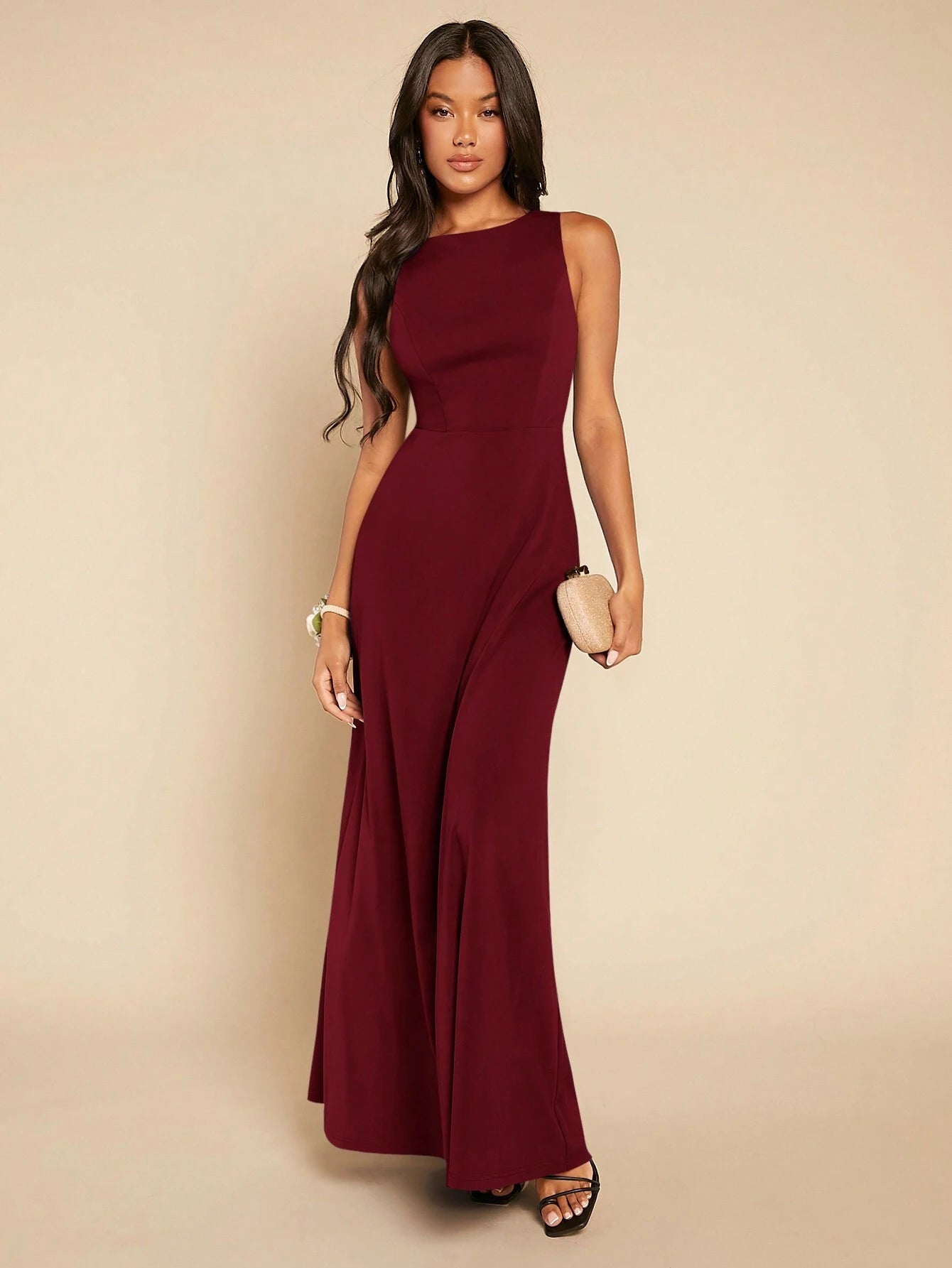  | SHEIN Belle Solid Maxi Bridesmaid Dress | Dress | Shein | OneHub
