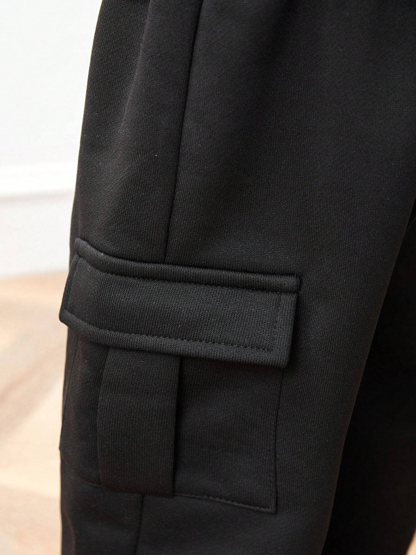  | SHEIN Casual Korean Style Patch Pocket Loose Straight Knit Sweatpants | Dress | Shein | OneHub