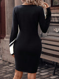  | SHEIN Clasi Color Block Sweater Dress | Dress | Shein | OneHub