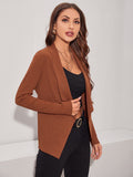  | SHEIN Clasi Shawl Neck Open Front Solid Coat | Blazer | Shein | OneHub