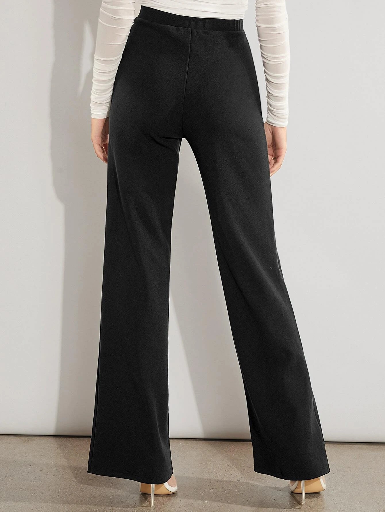  | SHEIN Clasi Solid High Waist Wide Leg Pants Bootcut Wide Leg Pants Dress Pants | Pants | Shein | OneHub
