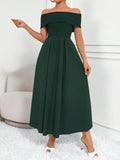 | SHEIN Clasi Women Fashion Solid Color Waist-Belted Off-Shoulder Dress | Dress | Shein | OneHub