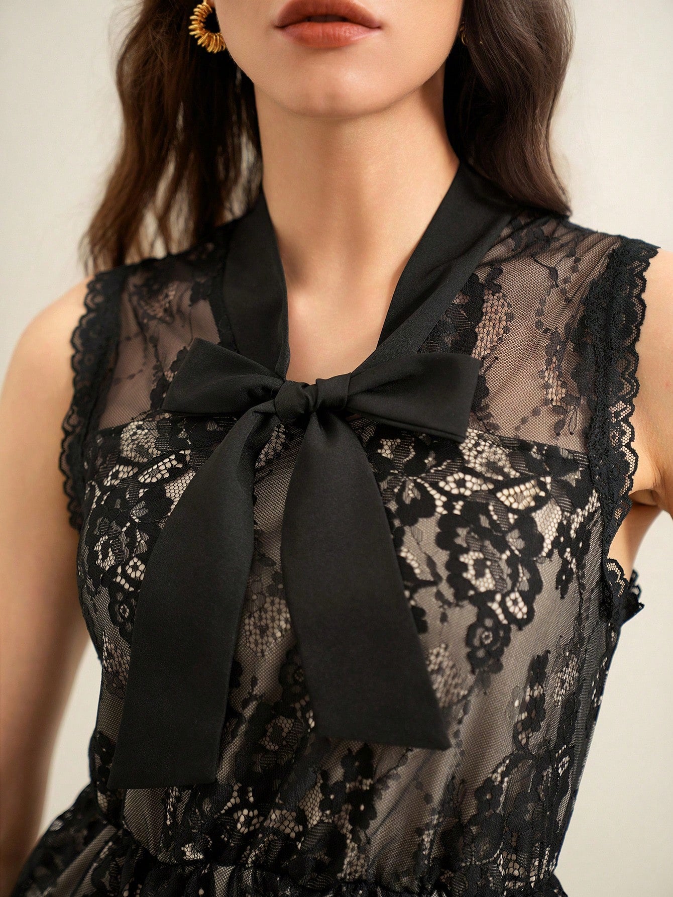 SHEIN Clasi Women's Lace Bow Decor Fashion Summer Camisole