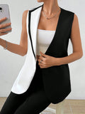  | SHEIN Clasi Women's Sleeveless Color Block Blazer Jacket | Blazer | Shein | OneHub
