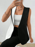  | SHEIN Clasi Women's Sleeveless Color Block Blazer Jacket | Blazer | Shein | OneHub