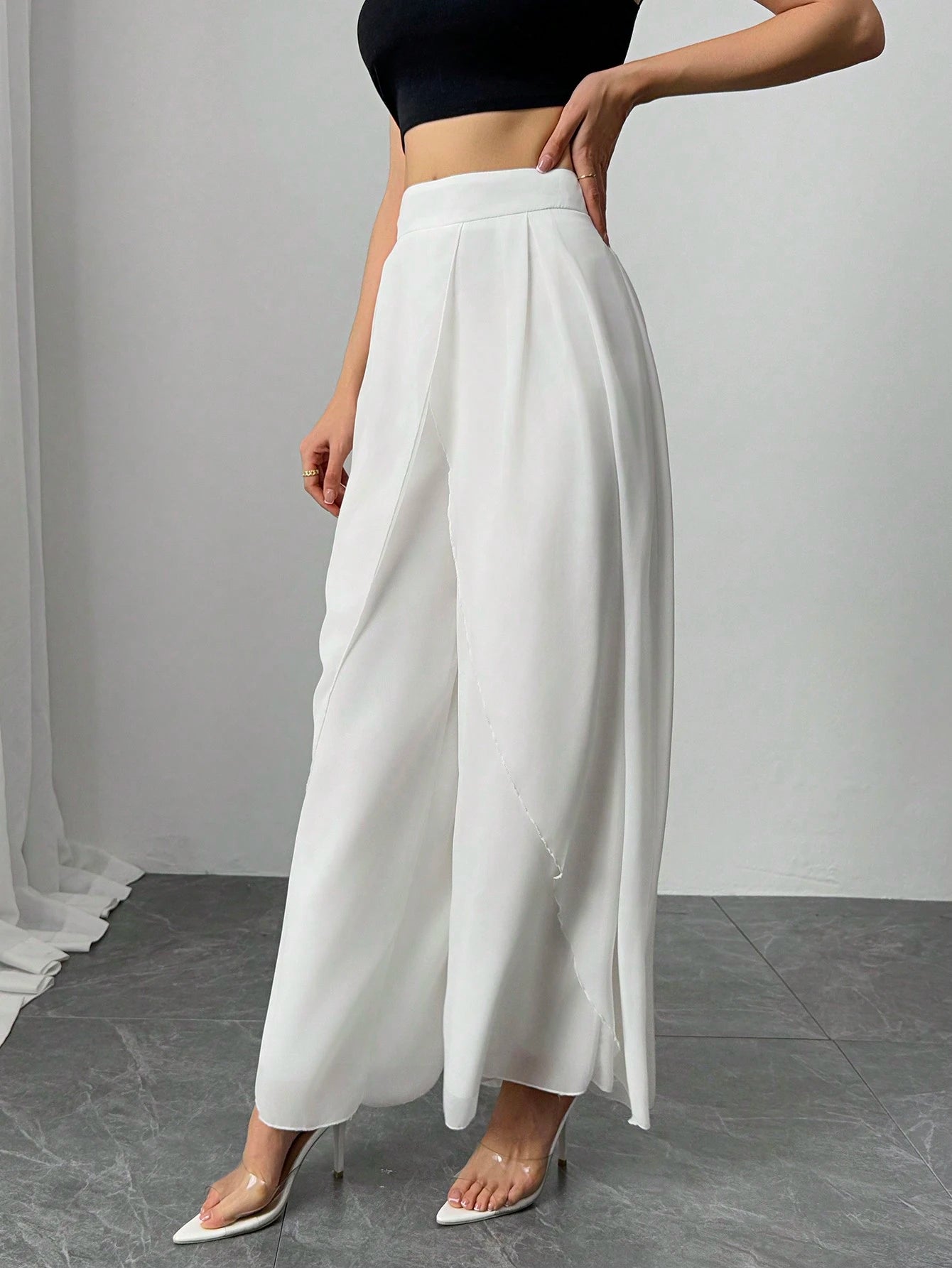  | SHEIN Clasi Women's Solid Color Casual Loose Wide Leg Pants | Pants | Shein | OneHub