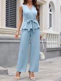  | SHEIN Clasi Women's Wrap Neck Sleeveless Shirt And Pants Set | Dress | OneHub | OneHub