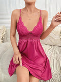 SHEIN Contrast Lace Cami Nightdress