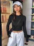  | SHEIN Coolane Solid Hooded Crop Tee | Jacket | Shein | OneHub