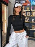  | SHEIN Coolane Solid Hooded Crop Tee | Jacket | Shein | OneHub
