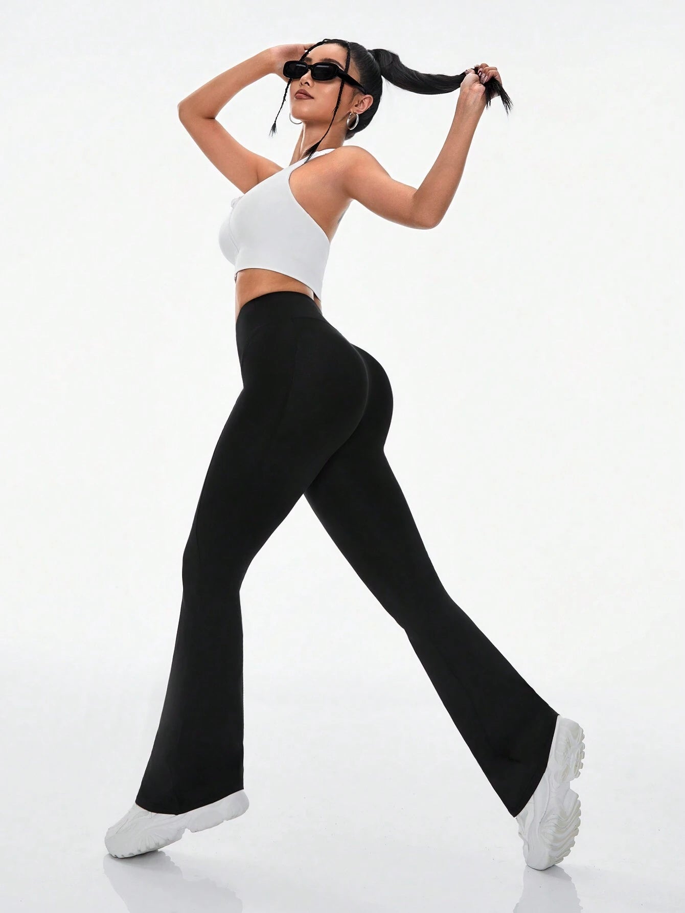  | SHEIN Daily&Casual Women's Solid Color Flare Activewear Pants | Sports Leggings | Shein | OneHub