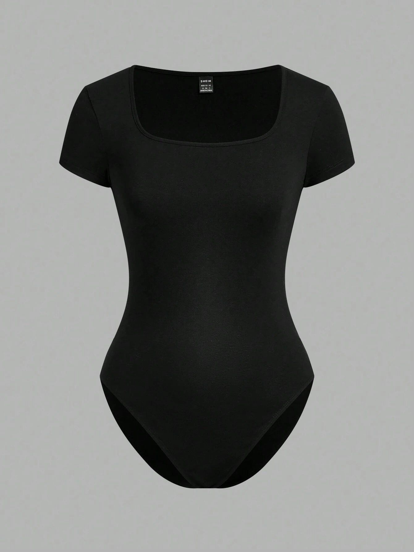  | SHEIN EZwear 2pcs/Set Square Collar Short Sleeve Simple Casual Bodysuit For Women | Top | Shein | OneHub