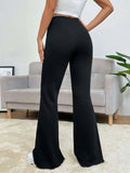  | SHEIN EZwear Balletcore Seam Front Flare Leg Back Pants | Pants | Shein | OneHub