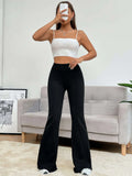  | SHEIN EZwear Balletcore Seam Front Flare Leg Back Pants | Pants | Shein | OneHub