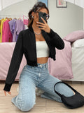  | SHEIN EZwear Baseball Collar Zip Up Crop Bomber Jacket | Sweater | Shein | OneHub