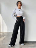  | SHEIN EZwear Contrast Color Turn-Waist Trousers | Pants | Shein | OneHub