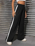 SHEIN EZwear Contrast Side Seam Pants