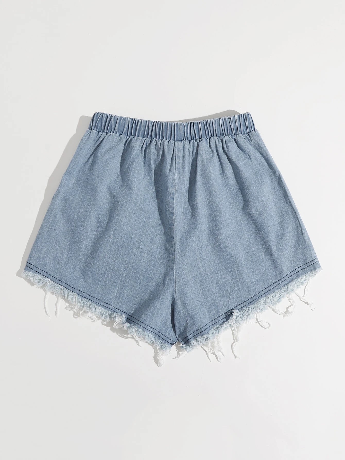  | SHEIN EZwear Knot Waist Patched Slant Pocket Raw Hem Shorts | Pants | Shein | OneHub