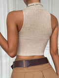  | SHEIN EZwear Mock Neck Crop Knit Top | Skirt | Shein | OneHub
