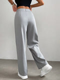 | SHEIN EZwear Plicated Detail Straight Leg Pants | Pants | Shein | OneHub