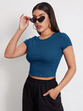  | SHEIN EZwear Rib-knit Crop Top | Top | Shein | OneHub