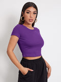  | SHEIN EZwear Rib-knit Crop Top | Top | Shein | OneHub