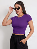  | SHEIN EZwear Rib-knit Crop Top | Top | Shein | OneHub