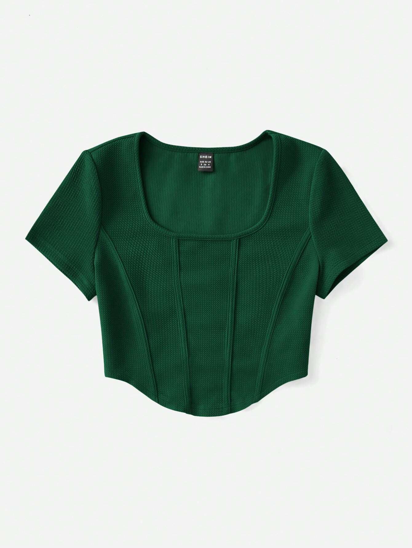  | SHEIN EZwear Scoop Neck Seam Front Tee | Tee | Shein | OneHub