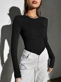  | SHEIN EZwear Solid Hanky Hem Tee | Sweater | Shein | OneHub
