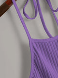  | SHEIN EZwear Solid Rib-knit Halter Top | Top | Shein | OneHub