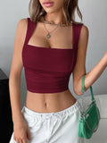  | SHEIN EZwear Square Neck Crop Tank Top | Top | Shein | OneHub