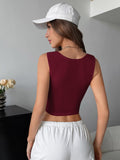  | SHEIN EZwear Square Neck Crop Tank Top | Top | Shein | OneHub