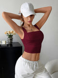  | SHEIN EZwear Square Neck Crop Tank Top | Top | Shein | OneHub