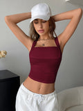  | SHEIN EZwear Square Neck Crop Tank Top | Top | Shein | OneHub