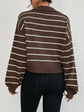  | SHEIN EZwear Striped Pattern Drop Shoulder Sweater | Top | Shein | OneHub