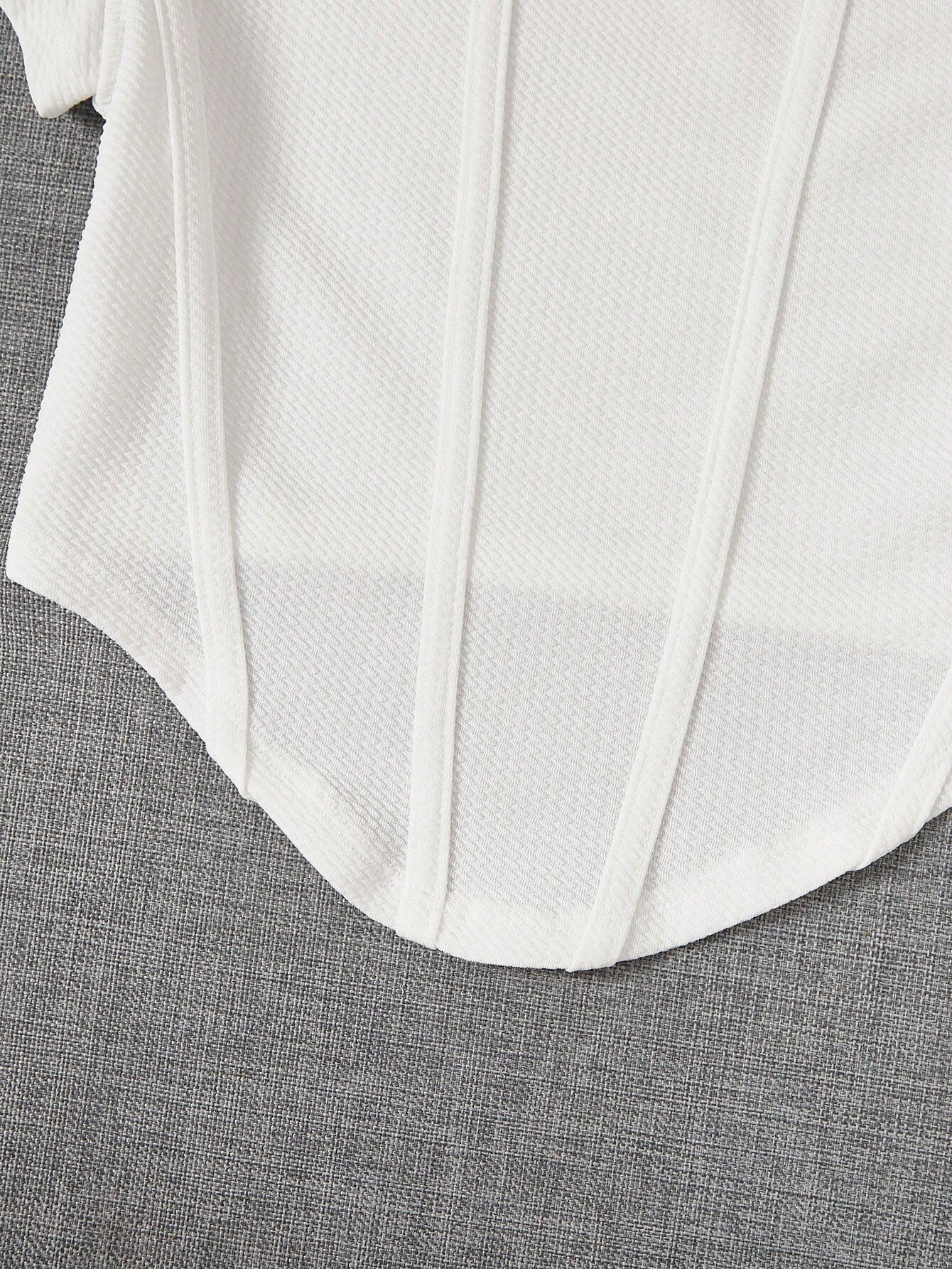  | SHEIN EZwear Summer Outfit Square Neck White Seam Front Tee | Tee | Shein | OneHub