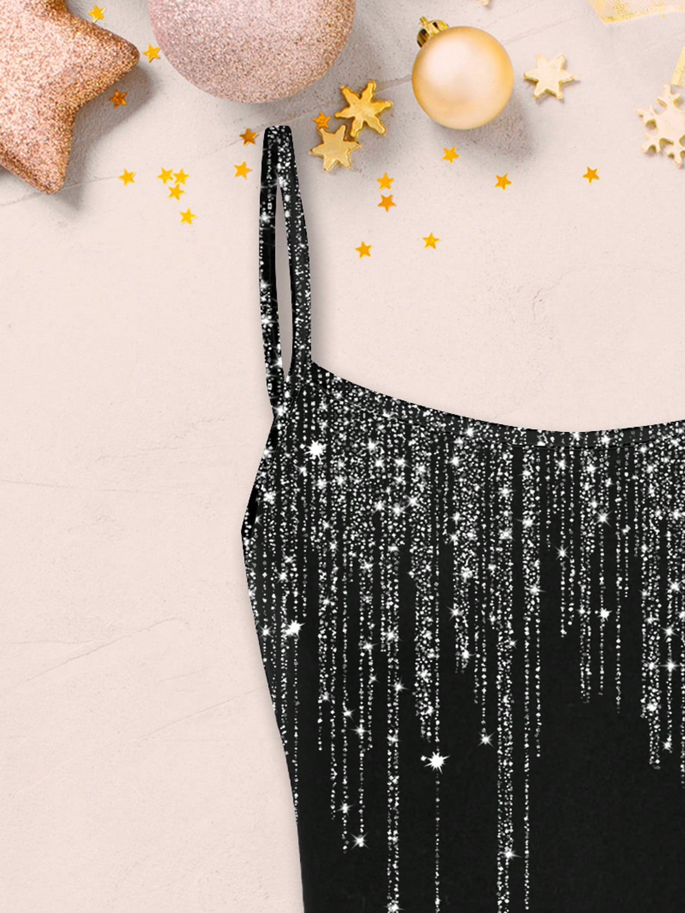  | SHEIN EZwear Women's Casual Minimalist Glitter Graphic Print Sexy Camisole Tank Top | Top | Shein | OneHub