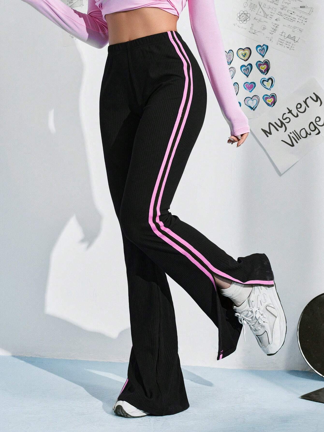  | SHEIN Women's Color Blocking Split Hem Pants | Pants | Shein | OneHub