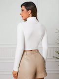  | SHEIN EZwear Women's Turtleneck Cropped Sweater | Sweater | Shein | OneHub