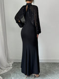  | SHEIN Elenzya Elegant Pearl Beaded Collar Mermaid Dress, Autumn | Dress | Shein | OneHub