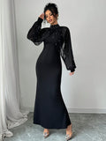  | SHEIN Elenzya Elegant Pearl Beaded Collar Mermaid Dress, Autumn | Dress | Shein | OneHub
