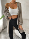  | SHEIN Essnce Drop Shoulder Open Front Ribbed Knit Duster Cardigan | Sweater | Shein | OneHub