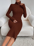  | SHEIN Essnce High Neck Ribbed Knit Bodycon Dress | Dress | Shein | OneHub
