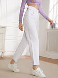  | SHEIN Essnce Raw Hem Mom Jeans | Pants | Shein | OneHub