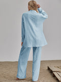  | SHEIN Essnce Slit Hem Longline Blouse & Wide Leg Trousers Set | Top and Pant Set | Shein | OneHub