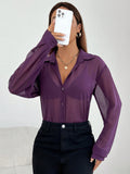  | SHEIN Essnce Solid Button Front Shirt Without Bra | Shirt | Shein | OneHub
