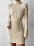  | SHEIN Essnce Turtleneck Ribbed Knit Bodycon Dress | Dress | Shein | OneHub