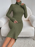  | SHEIN Essnce Turtleneck Ribbed Knit Bodycon Dress | Dress | Shein | OneHub